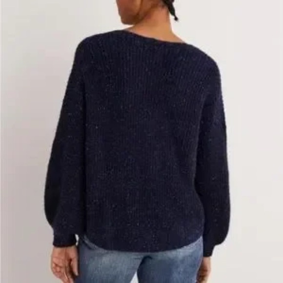 NWOT BODEN Sparkle Ribbed Fluffy Jumper Sweater - Picture 2 of 9